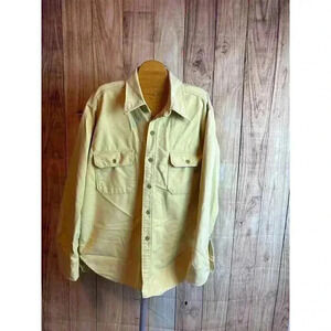 Vintage Woolrich Flannel Shirt Pale Yellow Men's Size XL Read Description